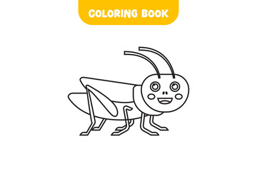 Vector coloring drawing grasshopper concept design