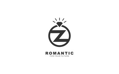 Z logo jewelry brush for identity. engagement template vector illustration for your brand.