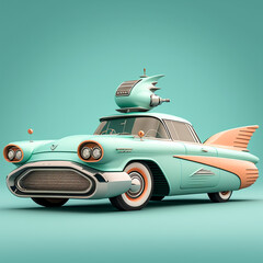 old vintage car Generative AI