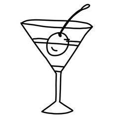 Set Doodle Party vector icon