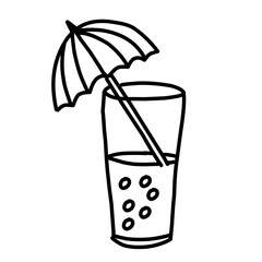 Set Doodle Party vector icon