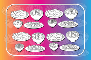  food pattern background.