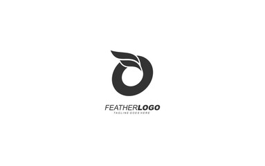 O logo wing for identity. feather template vector illustration for your brand.