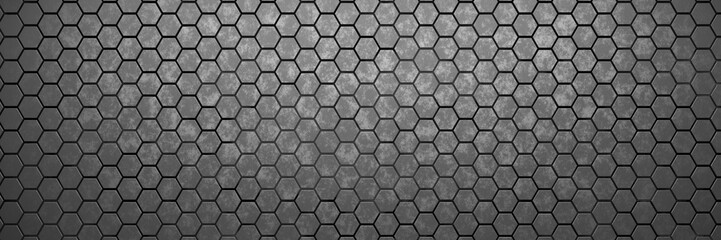 Futuristic and technological hexagonal background. 3d rendering - obrazy, fototapety, plakaty