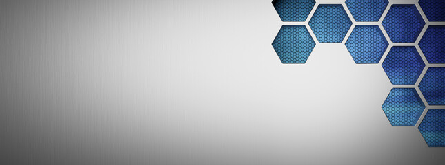 Futuristic and technological hexagonal background. 3d rendering - 555569311