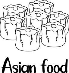 Vector Collection of Asian Food Graphic.