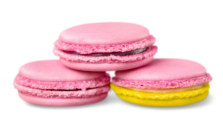 Tasty sweet french macaroons dessert