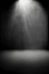 Empty dark abstract cement wall and gradient studio room with smoke