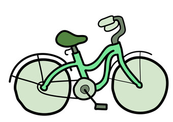 bicycle cartoon doodle kawaii anime coloring page cute illustration drawing clip art character chibi manga comic