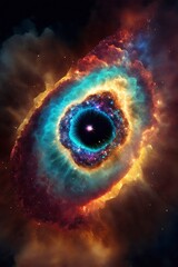 pearly and vivid color helix nebula