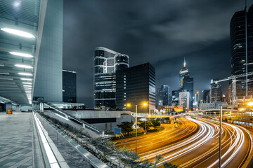 Obraz premium Car light trails