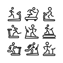 treadmill icon or logo isolated sign symbol vector illustration - high quality black style vector icons
