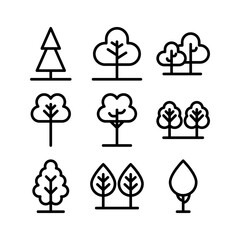 tree icon or logo isolated sign symbol vector illustration - high quality black style vector icons
