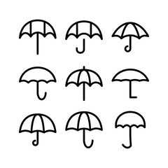 Obraz premium umbrella icon or logo isolated sign symbol vector illustration - high quality black style vector icons 