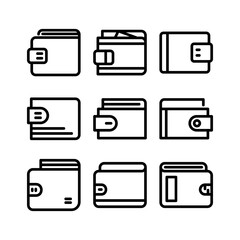 wallet icon or logo isolated sign symbol vector illustration - high quality black style vector icons
