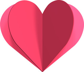 3D heart love Illustration. Valentine's Day.