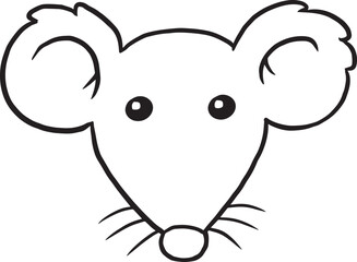 Fototapeta premium rat cartoon doodle kawaii anime coloring page cute illustration drawing clip art character chibi manga comic