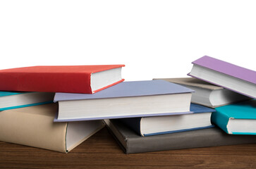 Assorted colorful hardcover books
