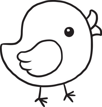 bird cartoon doodle kawaii anime coloring page cute illustration drawing clip art character chibi manga comic