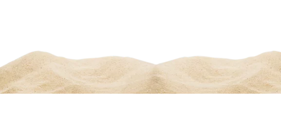 Foto op Canvas Panoramic pile sand dune isolated on white © Singha songsak