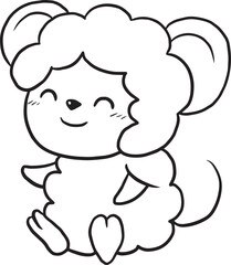 Fototapeta premium rat cartoon doodle kawaii anime coloring page cute illustration drawing clip art character chibi manga comic