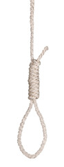 Hanging noose on a white thread rope