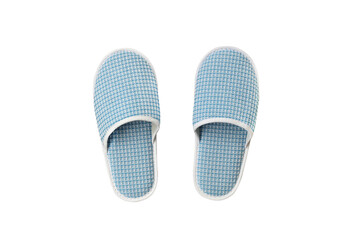 Blue house slipper isolated on transparent background png file