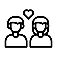 couple line icon illustration vector graphic