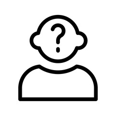 anonymous line icon illustration vector graphic