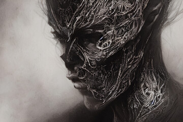 Fototapeta premium Sad person, created with generative AI technology