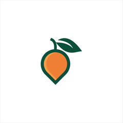 Mango fruit vector logo. Mango icon, logo inspiration.