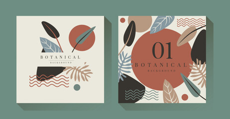 Fototapeta premium Abstract Bohemian Plant Background