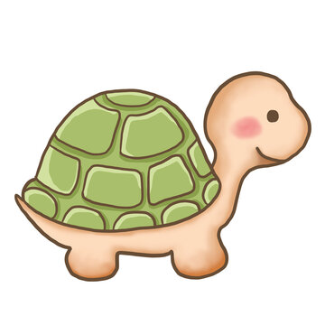 Cute turtle. Vector illustration. Outline drawing cartoon animal, Drawing  For Kids - purevinduespolering.dk