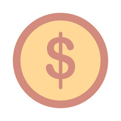 Coin icon with dollar sign