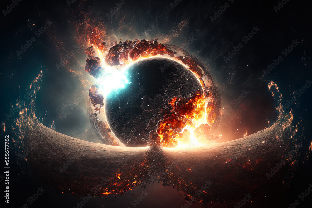 Wall mural high definition the end of the universe. generative ai