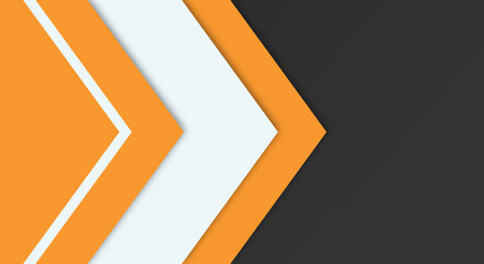 Abstract Simple Shape With Yellow, White and Black Color Background with Papercut Style for Wallpaper