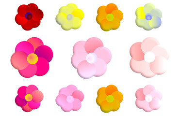 花モチーフ素材２ 透過