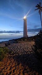 Obraz premium lighthouse at sunset
