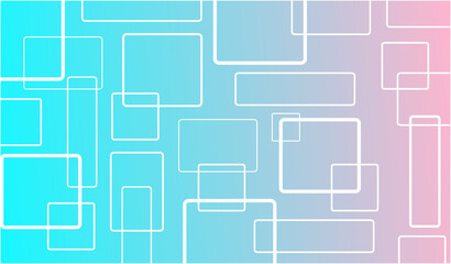 Abstract  background with square shape  white pattern use for background color vary soft sky blue and pink 