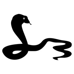 black silhouette of snake