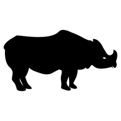 Plakat silhouette of a rhino