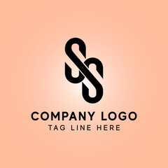 Simple Elegant Letter S Logo Design. Modern minimalist S SS creative initials based vector icon template.