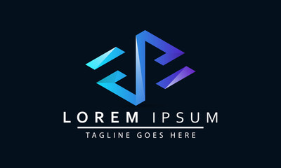 S creative logo in black and white, Abstract letter S logo design template. creative sign. Universal vector icon. Vector