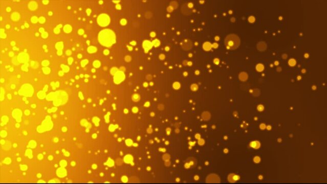Gold colored Bubble animated background