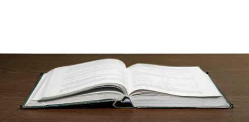 Holy bible book on white background