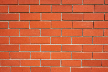Beautiful red brick wall, details. New brick wall pattern background.