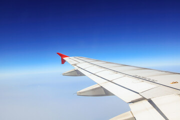 wing plane on sky background