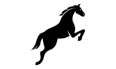 Fototapeta na wymiar standing horse silhouette logo vector
