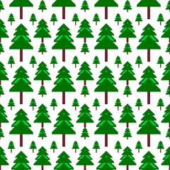 Green tree painting, Green Christmas tree painting with white background, Design, Fabric pattern, Art.