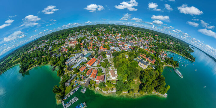 Panorama von Tutzing am Westufer des Starnberger Sees